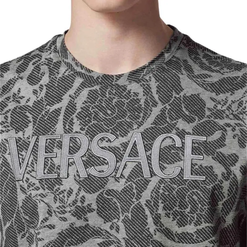 VERSACE Baroque Print Compact T Shirt-5