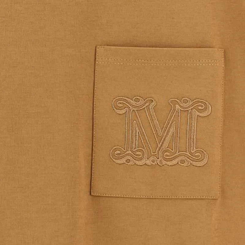 MaxMara Logo Embroidered Crewneck T Shirt-3