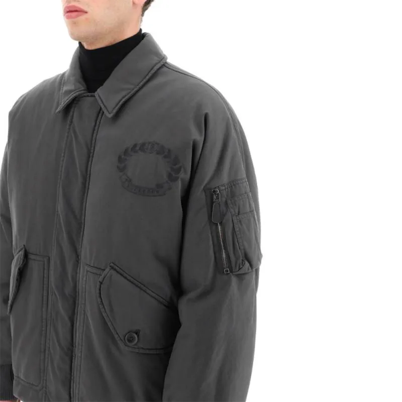 Burberry Logo Detailed Padded Jacket-4