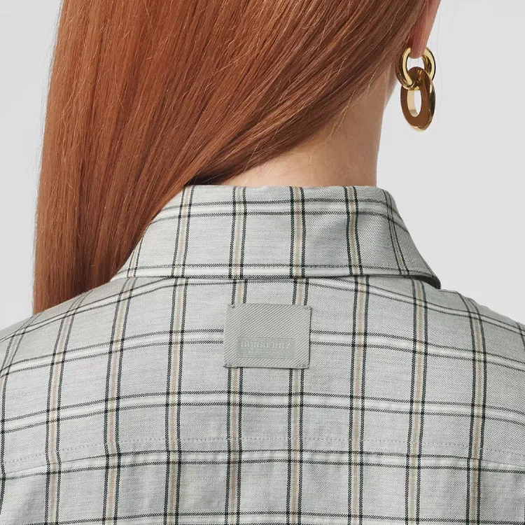 Burberry Shirt Women's Medium Heather Gray-5