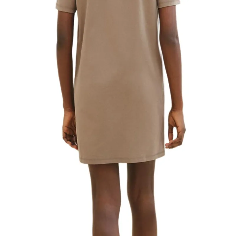 HERMES Short Sleeved Dresses Women's Taupe-5