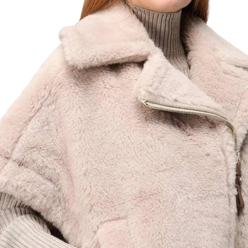 MaxMara Zip-Up Short-Sleeved Coat-5