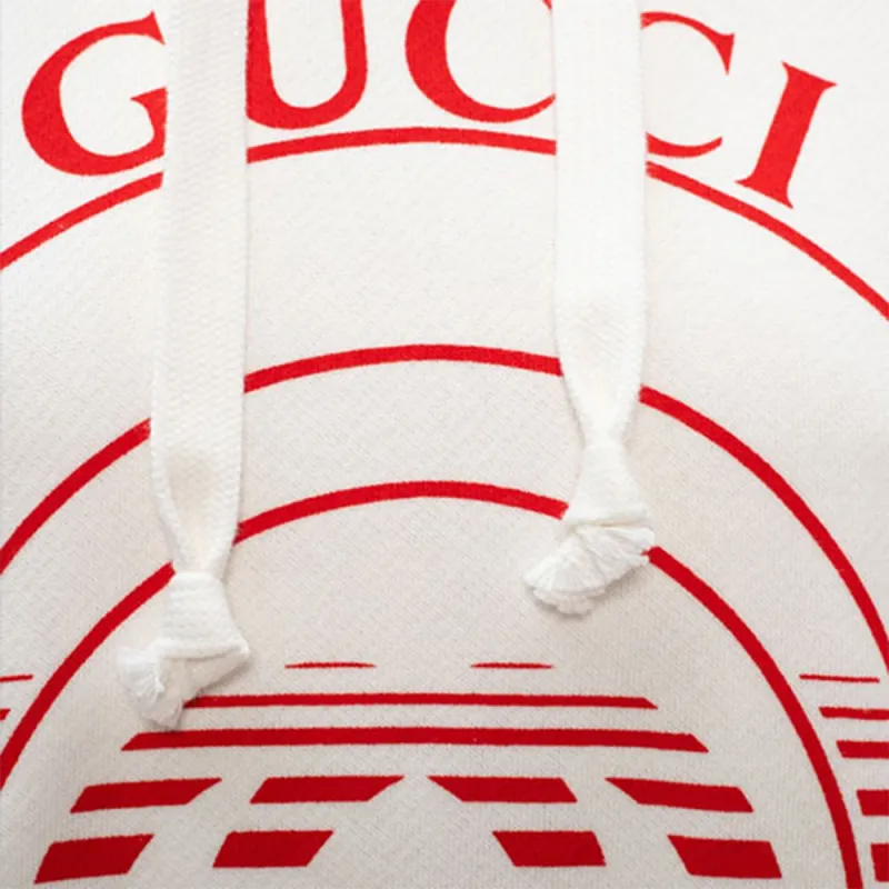 GUCCI Logo print Drop shoulder Hoodie-5