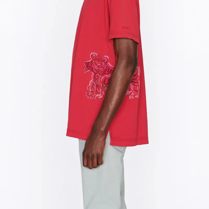 DIOR x Kenny Scharf Collaboration SS22 T-Shirt Men's Red-6