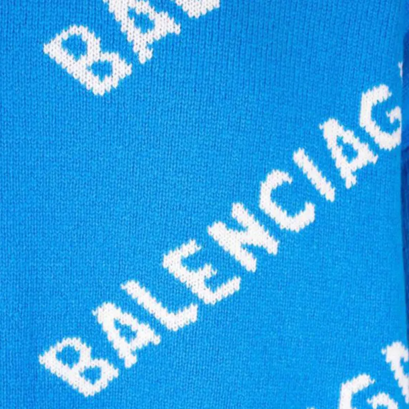 Balenciaga Sweater Loose Fit Men's Blue-6