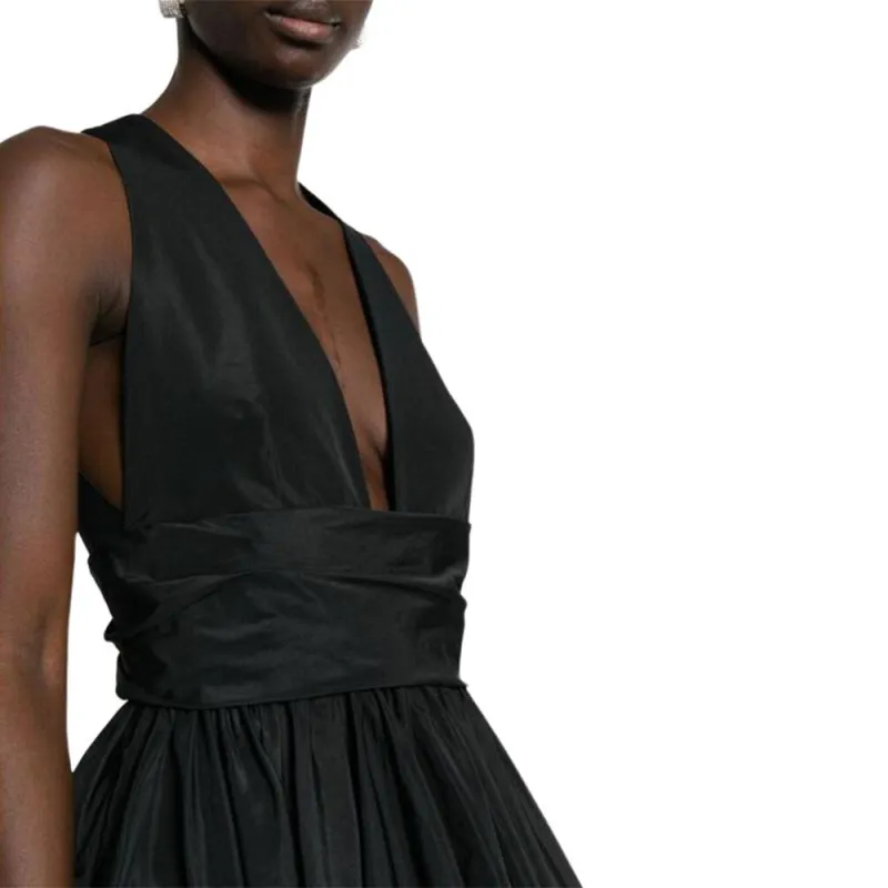 PINKO Sleeveless Ruffled Hem Mini Dress-4
