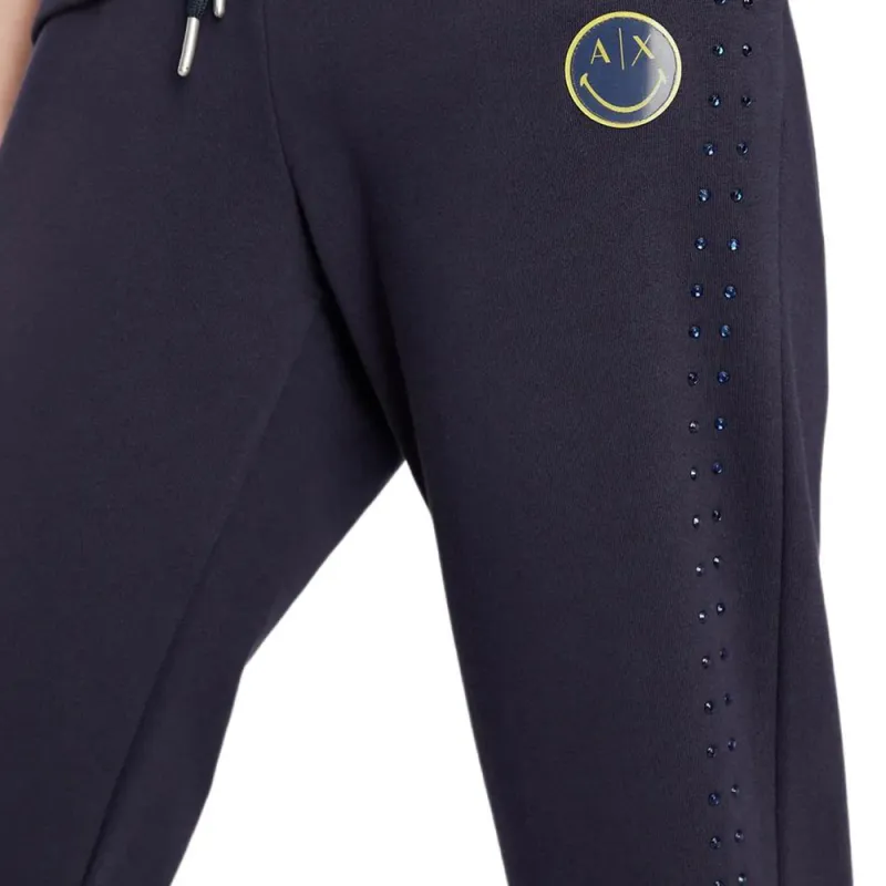 ARMANI EXCHANGEAE SS23 Knitted Sweatpants Women's Marine Blue-4