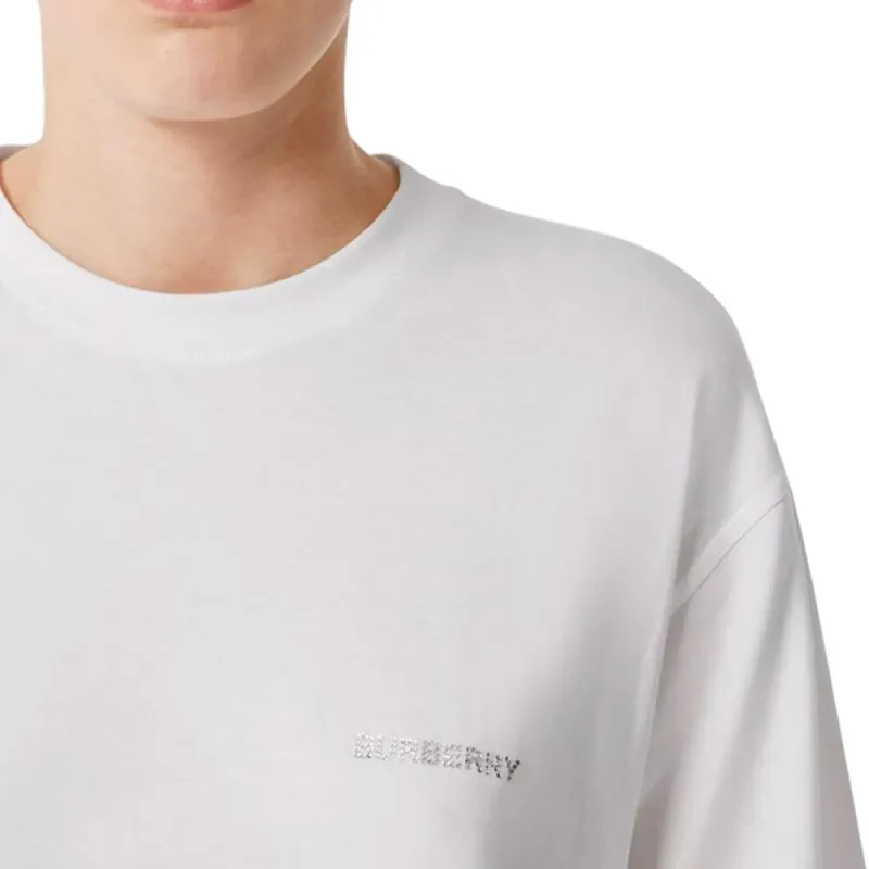 Burberry Drop Shoulder Sleeve T Shirt Women's White-3