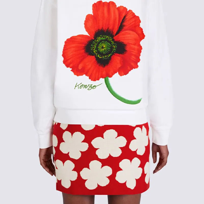 KENZO Poppy Crewneck 'White'-4