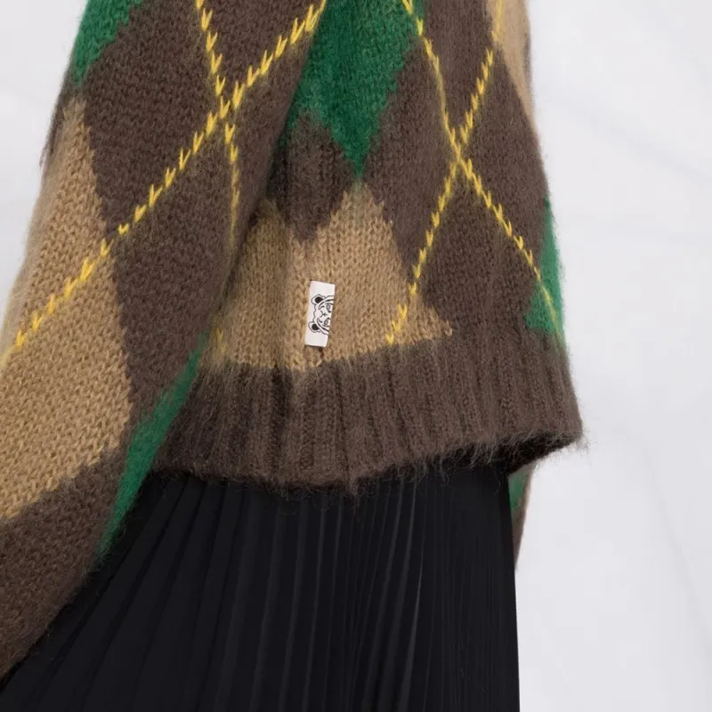 KENZO Argyle Checked Knitted Jumper-3