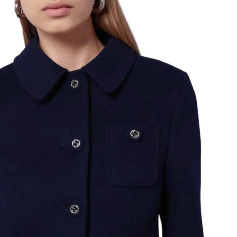 GUCCI Coats Women's Blue-3