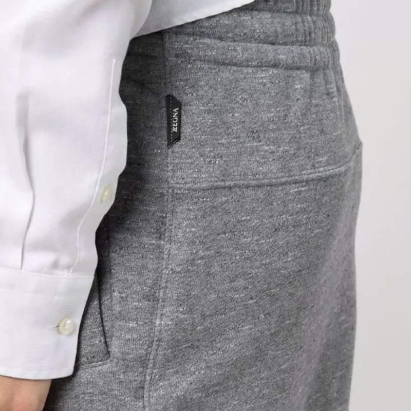 Zzegna FW21 Knitted Sweatpants Men's Gray-4
