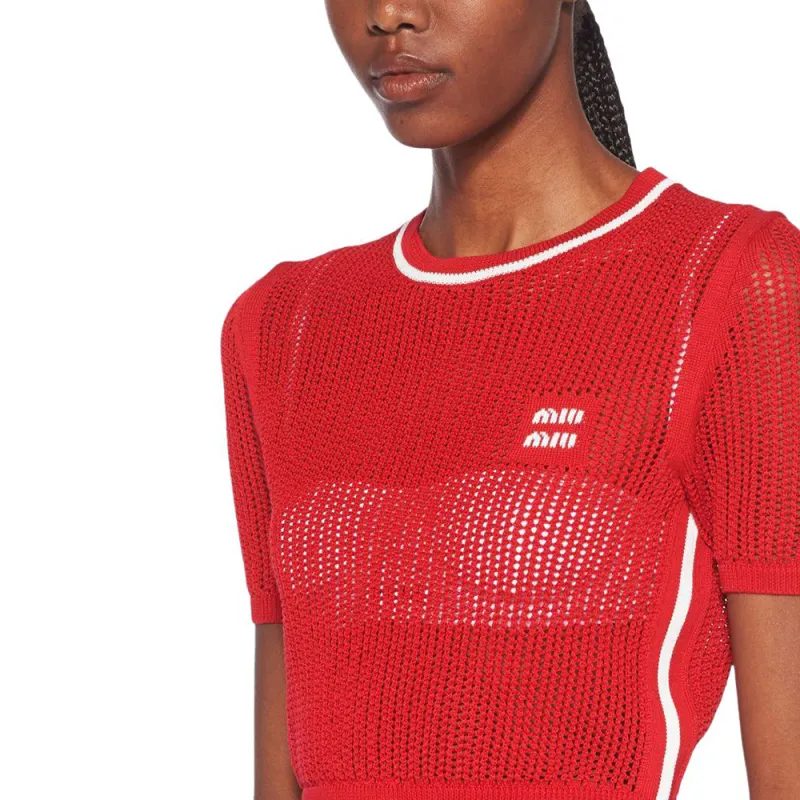 MIU MIU T Shirt Women's Bright Red-4