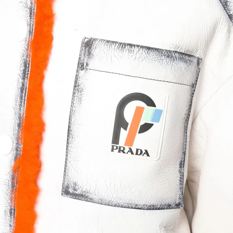 PRADA SS23 Leather Jacket Women's White-4