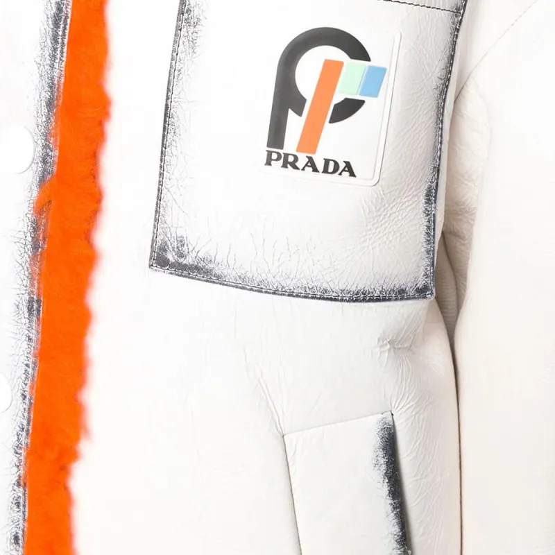 PRADA SS23 Leather Jacket Women's White-5