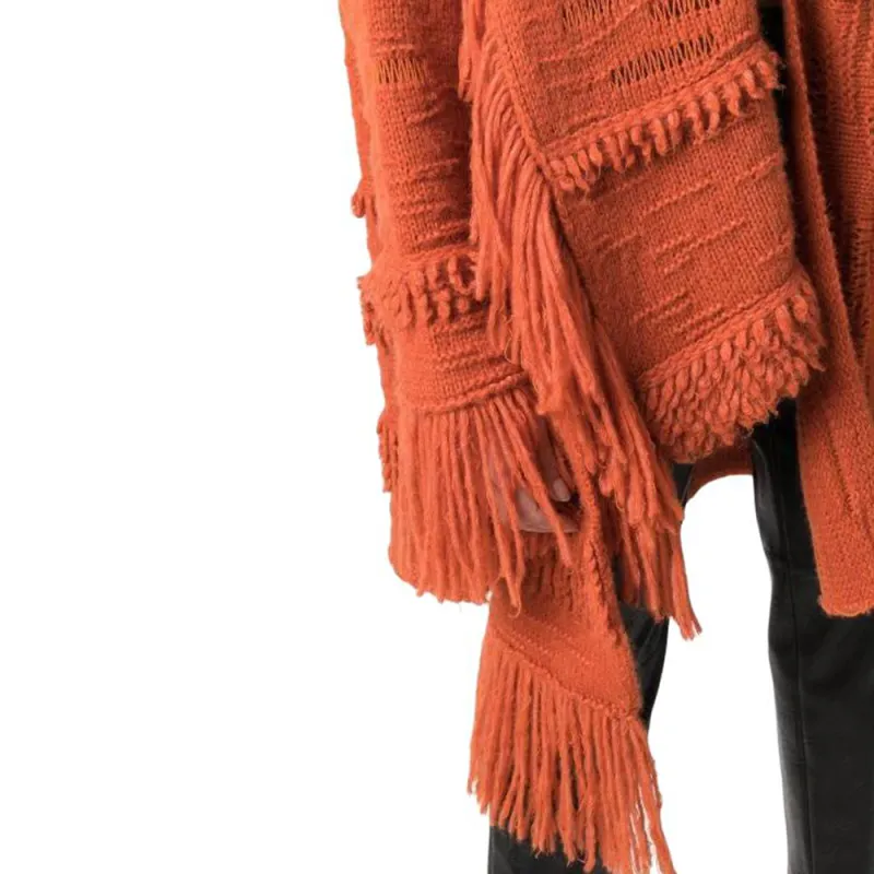 Stella McCartney Asymmetric Fringed Cape-4
