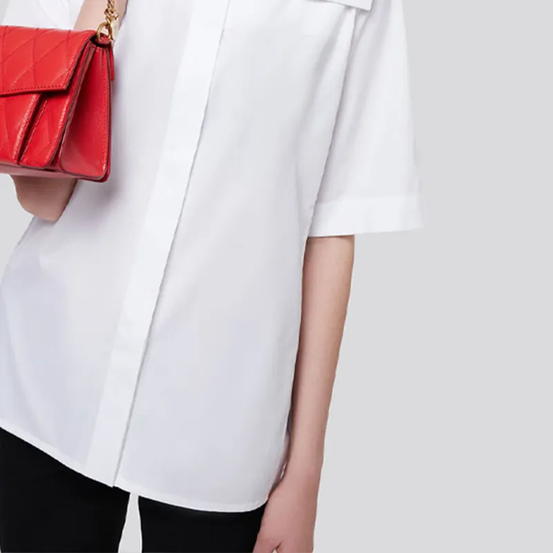 Givenchy Square Neck Poplin Blouse-5
