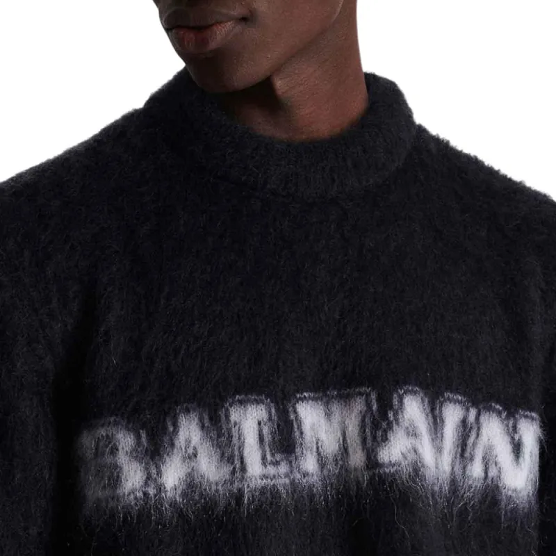 BALMAIN Retro Logo Intarsia Jumper-7