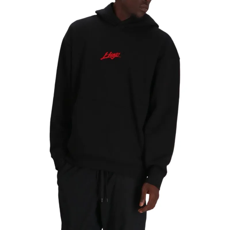 HUGO BOSS Logo Printed Relaxed Fit Terry Hoodie-3