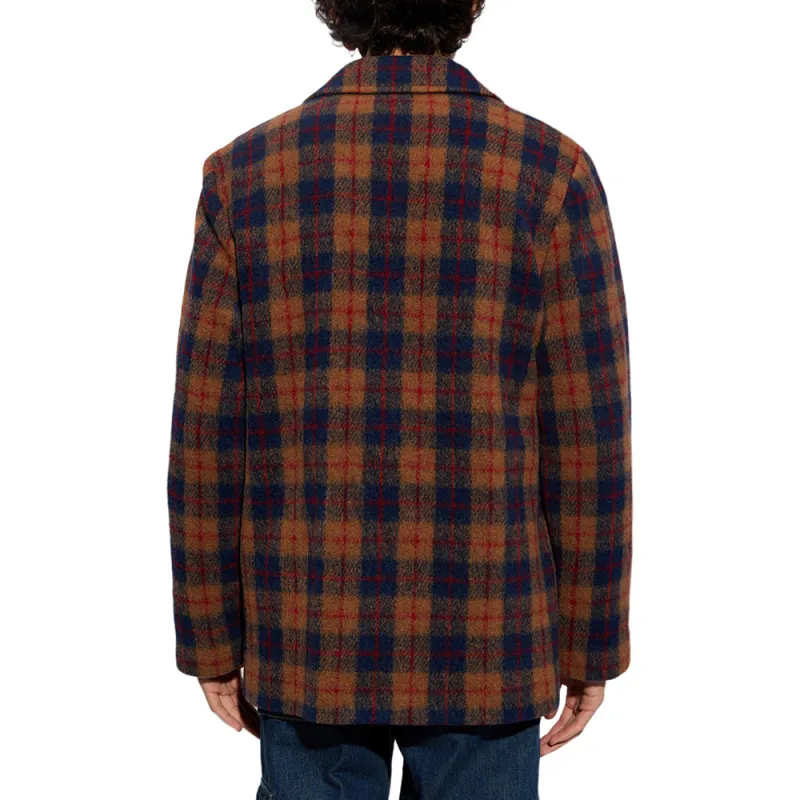 GUCCI Interlocking G Embroidered Checked Jacket-3