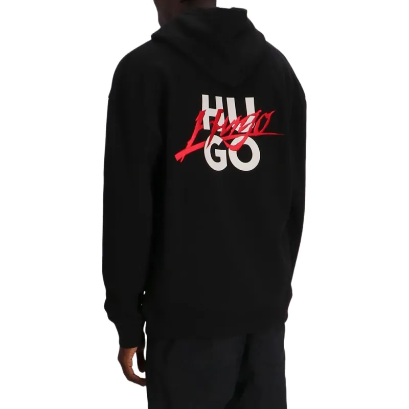 HUGO BOSS Logo Printed Relaxed Fit Terry Hoodie-2