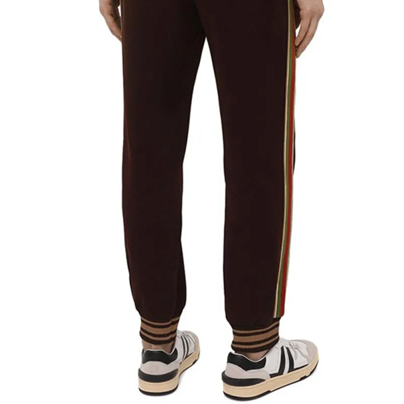 GUCCI FW21 Knitted Sweatpants Men's Coffee-5