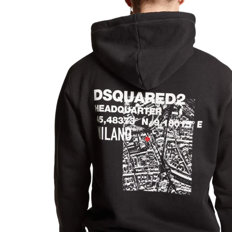 DSQUARED 2 Ceresio Map Cool Fit Hoodie-6