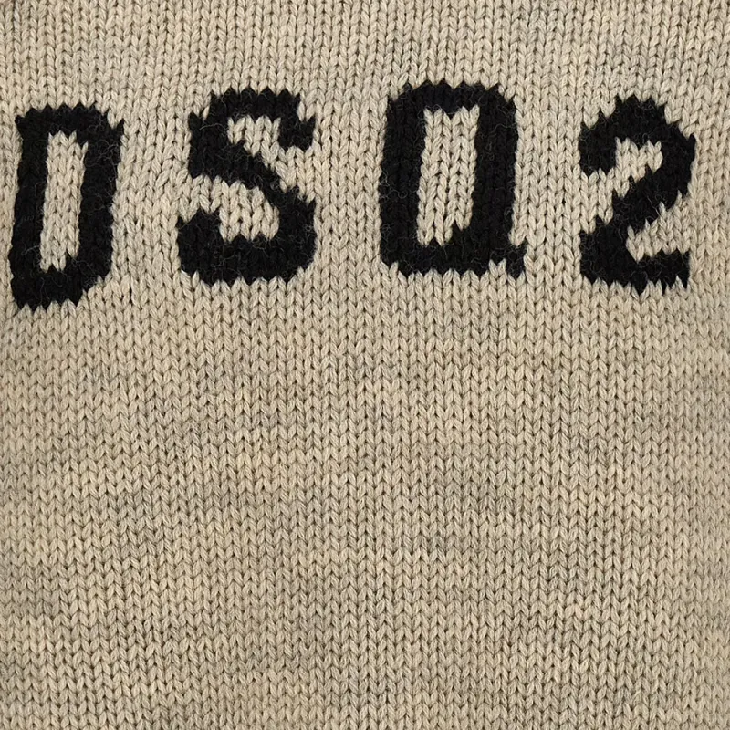 DSQUARED 2 Logo Intarsia Knit Crewneck Jumper-5