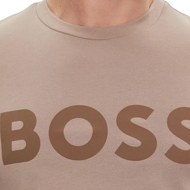 HUGO BOSS Logo Printed Crewneck T Shirt-5