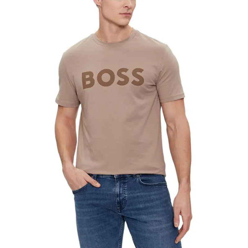 HUGO BOSS Logo Printed Crewneck T Shirt-3