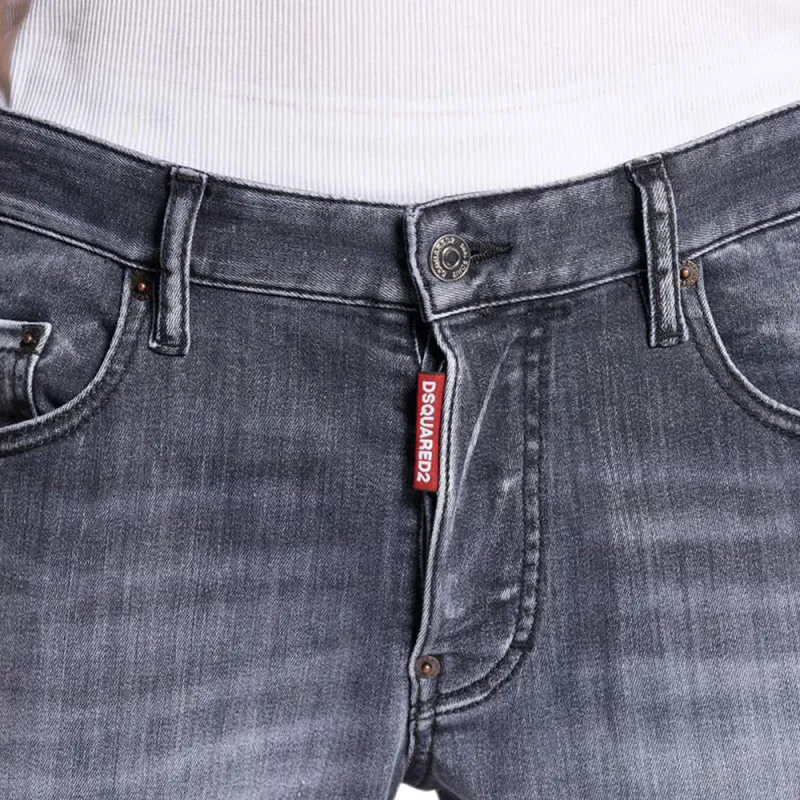 DSQUARED 2 Faded Straight Leg Skinny Jeans-3