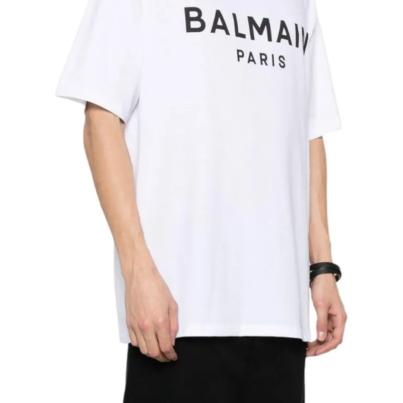 BALMAIN Logo Print T shirt-5