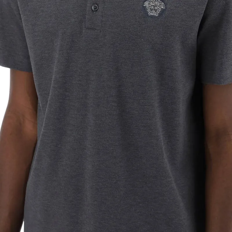 VERSACE Greca-collar Polo Shirt-5
