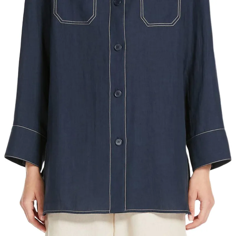 'S MAX MARA Buttoned Long Sleeved Top-4