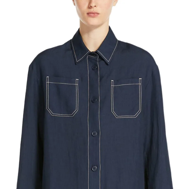 'S MAX MARA Buttoned Long Sleeved Top-3