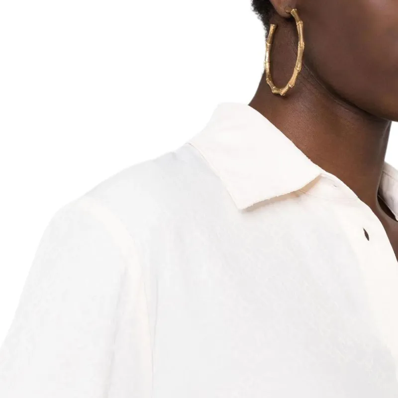PINKO Button Up Satin Shirt-5