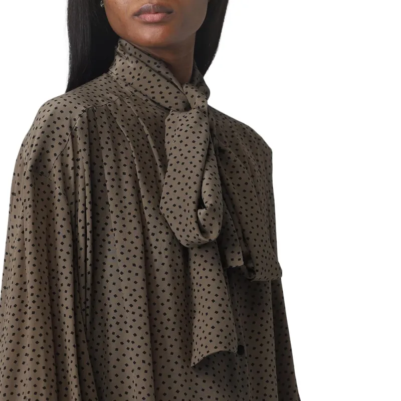 BALMAIN Polka Dot print Silk Blouse-4