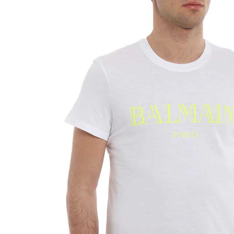 BALMAIN T Shirts Men White-1