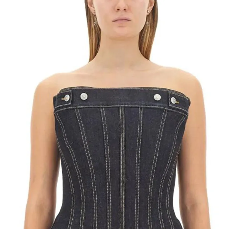 Alexander McQueen Strapless Bustier Top-3