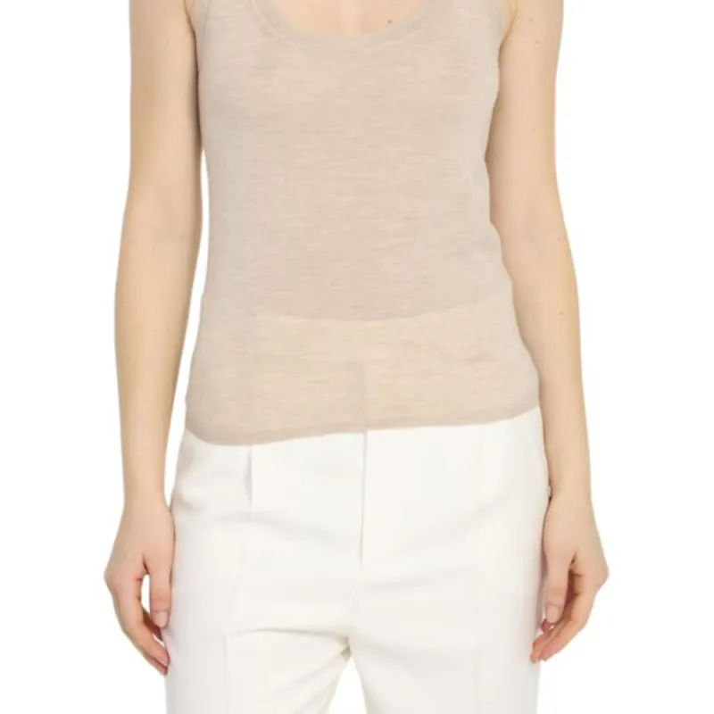 MaxMara Straight Hem Sleeveless Top-3