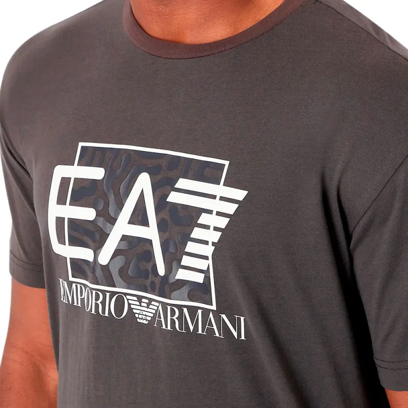 EMPORIO ARMANI EA7 SS23 T Shirt Men's Earthy Brown-4