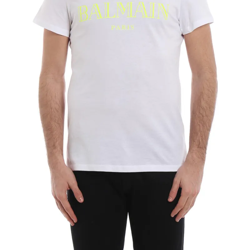 BALMAIN T Shirts Men White-2