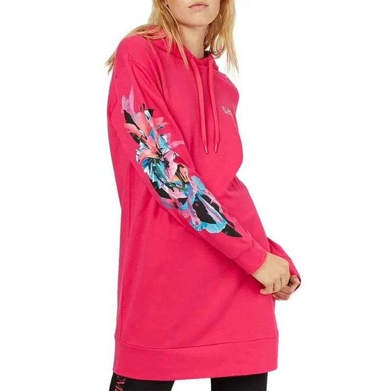 EMPORIO ARMANI EA7 Long Sleeved Dresses Women's Peach Pink-1