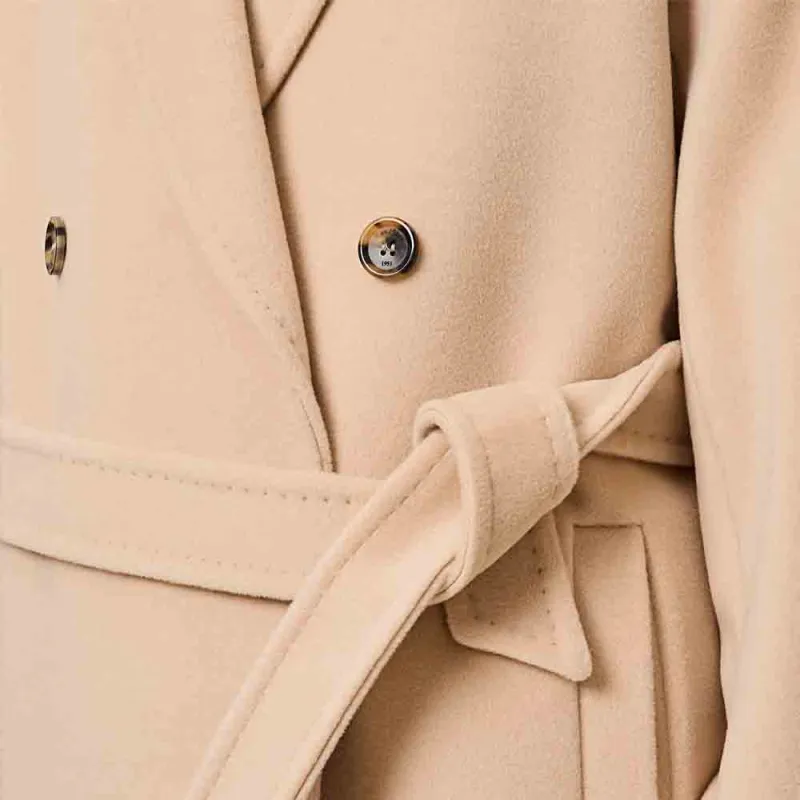 MaxMara Tied Waist Buttoned Coat-5