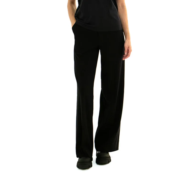 PRADA Solid Color Logo Emblem Round Neck Pullover Short Sleeved T Shirt Women's Smoke Gray-3