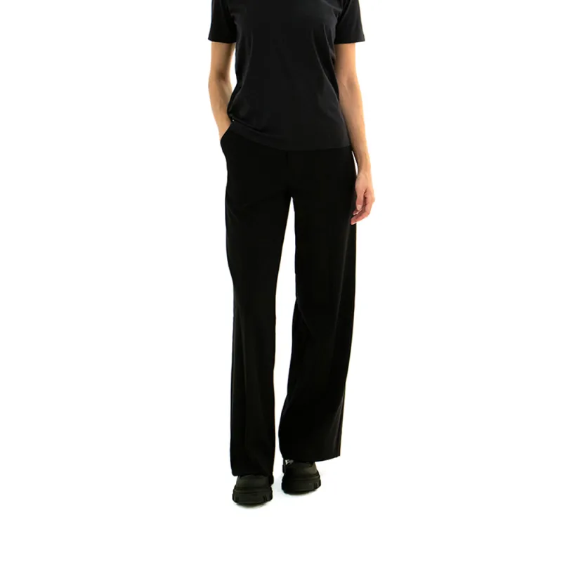 PRADA Solid Color Logo Emblem Round Neck Pullover Short Sleeved T Shirt Women's Smoke Gray-2