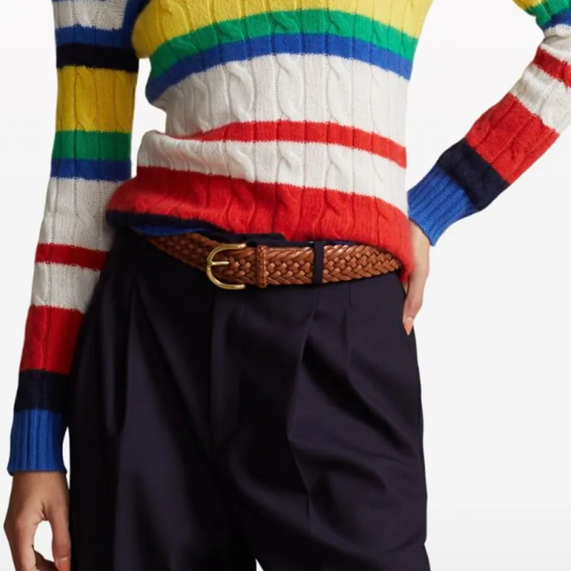 Polo Ralph Lauren Striped Cable knit Jumper-2