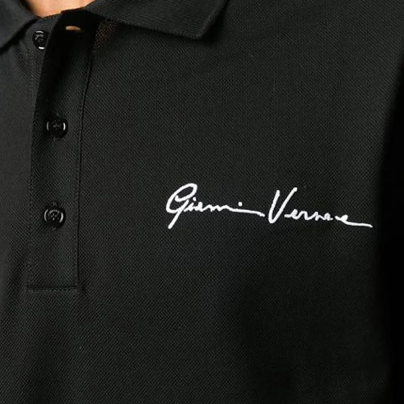 VERSACE Polo Shirts Men Black-4
