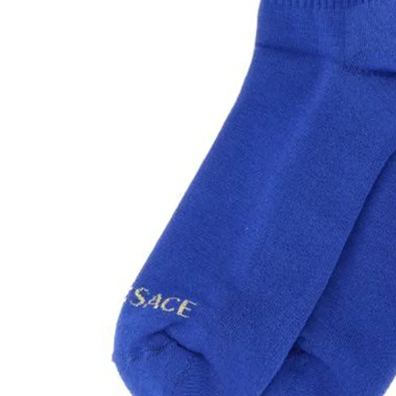 VERSACE Medusa Logo Socks 'Cobalt/Gold'-2