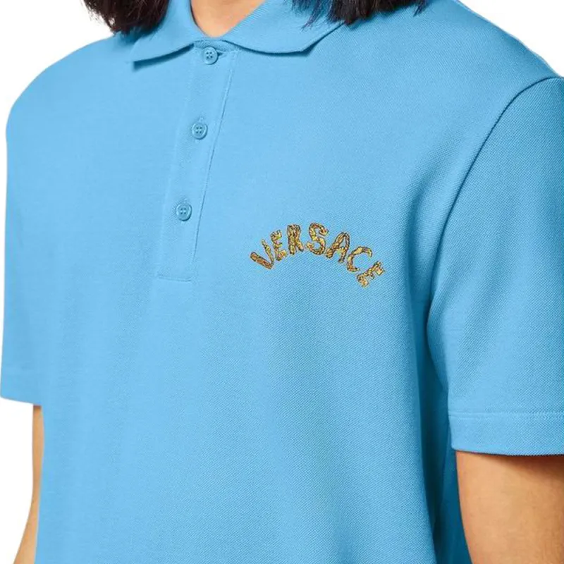 VERSACE Polo Shirts Men Blue-2